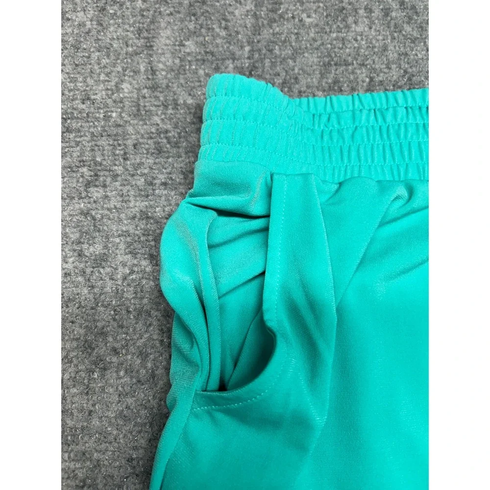 IMAN Ankle Pants Womens L Green Elastic Waist Pull On Slacks Casual Stretch - Picture 4 of 14